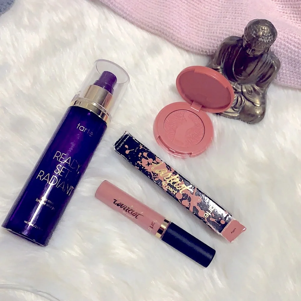 5pc »—TARTE—» Makeup Bundle; x2 Shape Corrector, Lips, Cheeks, Ready Radiant Set